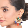 Gold Plated Manihaar Multi Stone Kundan Necklace Set