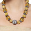 GOLDEN RUDRAKSH ZIRCON SET