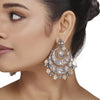 Kundan Silver Citrine Chandbali