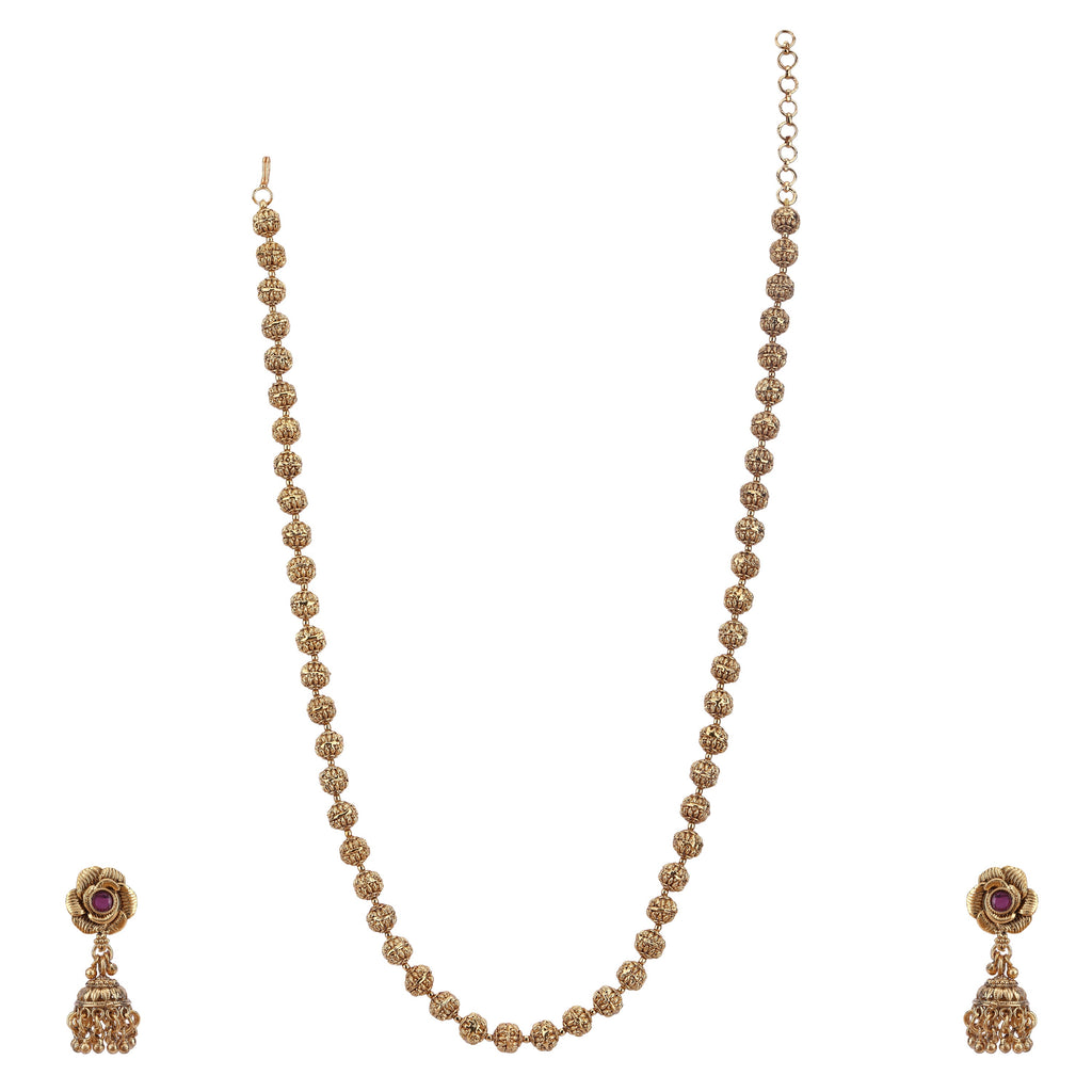 Swarnam - Gold Strings Chunika Necklace Set