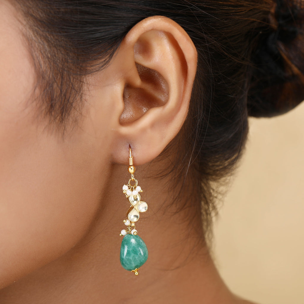 Opal Nazuk Kundan Earring