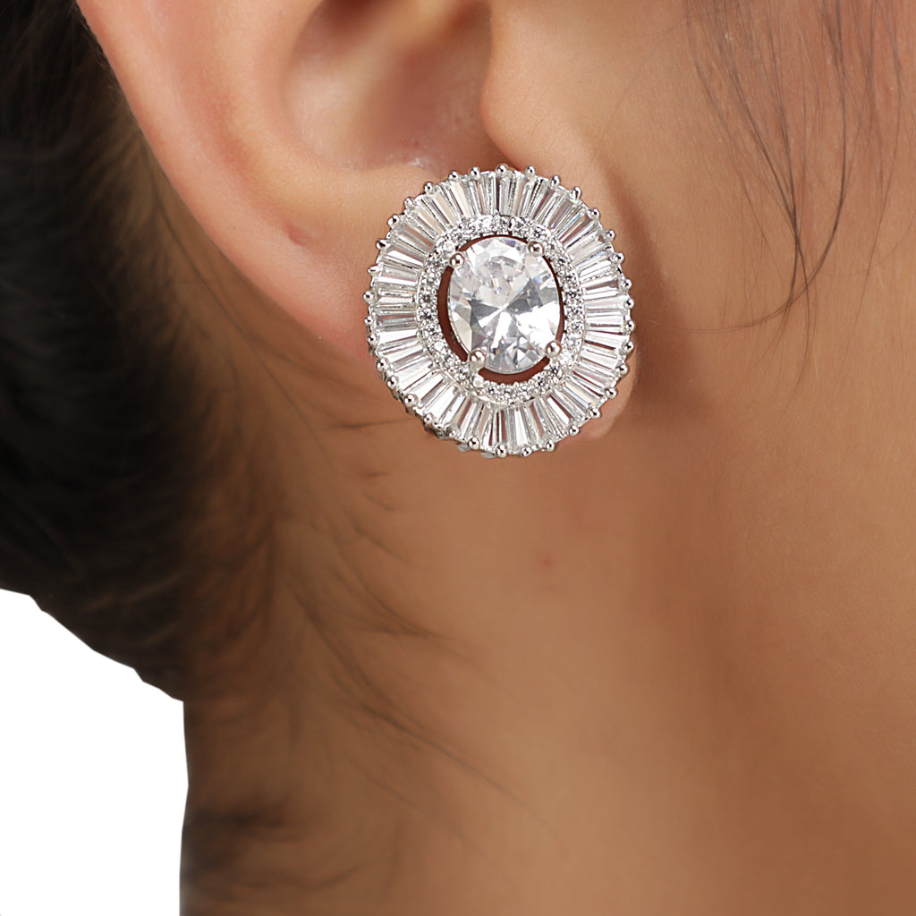 Ruhani Silver Earring Studs