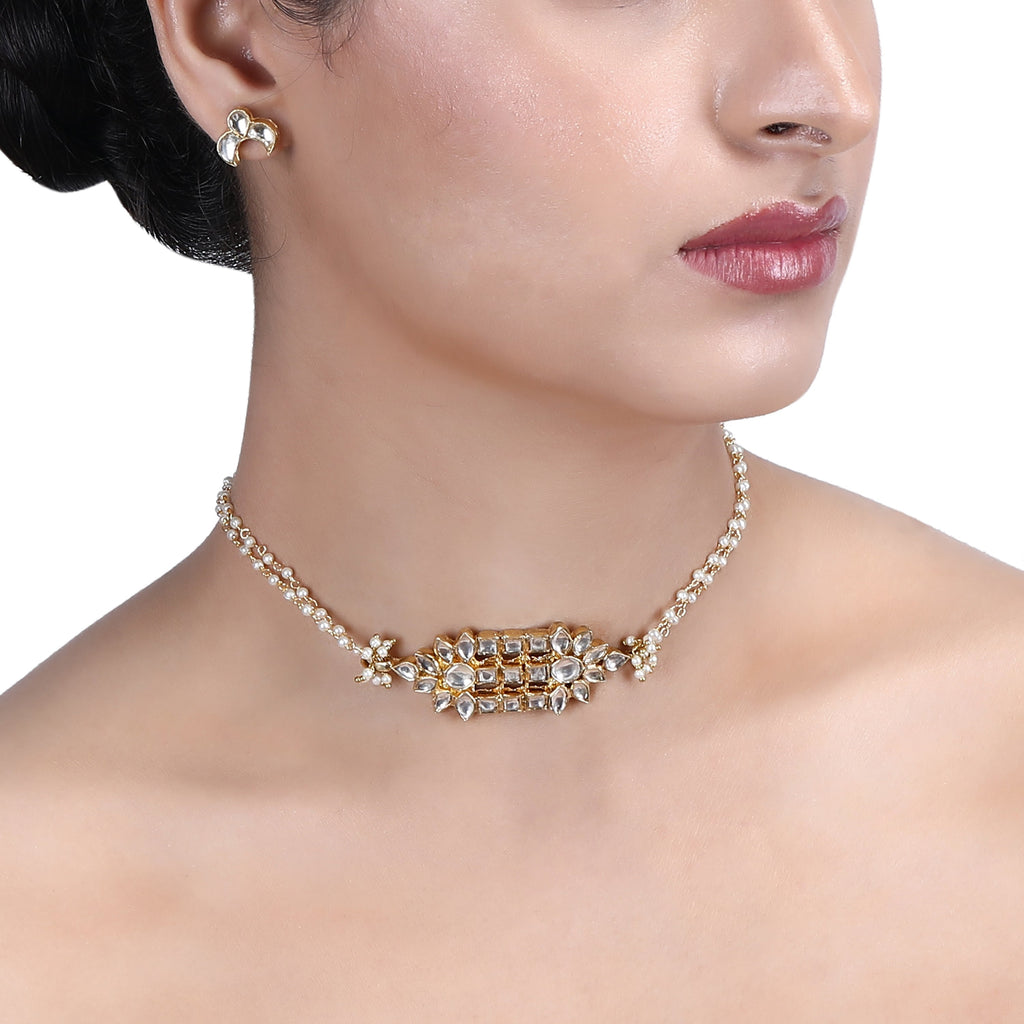 Megha Collection Olivia Kundan Necklace Set