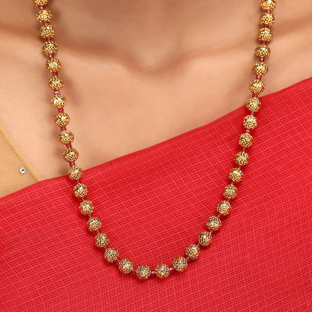 Swarnam - Gold Strings Nayanthara Necklace Set