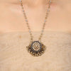 Gold & Silver Plated Mishran Tribal Kundan Pendant Set