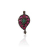 SILVER PLATED SARGAM RED GREEN KUNDAN NOSE PIN