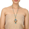 Gold & Silver Plated Mishran Kundan Pendant Necklace