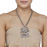 Kundan Silver Ghungroo Pendant