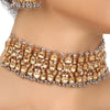 Gold & Silver Plated Mishran Kundan Choker Set