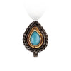 SILVER AND GOLD PLATED SARGAM TURQUOISE NOSE PIN