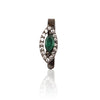 SILVER PLATED SARGAM GREEN STUDDED NOSE PIN