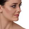 GOLD PLATED SARGAM GREEN STUDDED NOSE PIN