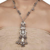 Kundan Silver Ghungroo Necklace