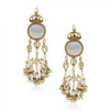 GOLD PLATED TEEJ PEARL KUNDAN EARRINGS