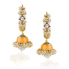 GOLD PLATED SHRUTIPAT YELLOW HOOP JHUMKIS