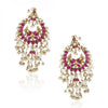 GOLD PLATED SHRUTIPAT KUNDAN CHANDBALIS EARRINGS