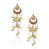 GOLD PLATED SHRUTIPAT RED KUNDAN EARRINGS