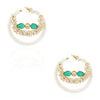 GOLD PLATED TEEJ PEARL KUNDAN EARRINGS