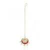 GOLD PLATED  RED WHITE KUNDAN  TIKA