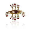 GOLD PLATED HASTHAM RED WHITE KUNDAN RING