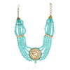 Gold Plated Baisakh Turquoise Kundan Choker