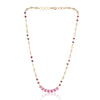 Gold Plated Ruby Celestial Chain Necklace Set