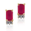 Gold Plated Ruby Celestial Chain Necklace Set