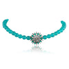 Silver Plated Celestial Turquoise Round Choker Set