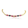 Gold Plated Celestial Ruby & Blue Onyx Choker Set
