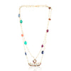 Gold Plated Celestial Navrattan Necklace Set