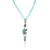 Silver Plated Celestial Pearl Turquoise  Necklace set