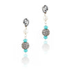 Silver Plated Celestial Pearl Turquoise  Necklace set