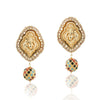 Gold Plated Sankranti Temple Laxmi Navrattan Necklace Set