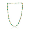Gold Plated Tarana  Green Onyx String