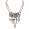 Silver Plated Pacchi Rose Quartz Necklace Set