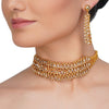 Gold Plated Sankrant Citrine Choker Set