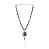 Gold Plated Taraash  Lapis Zircon Necklace Set