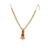 Gold Plated Taraash Citrine Zircon Necklace Set