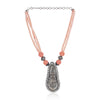 Silver Plated Valentine Zircon Mother of Pearl Necklace Set