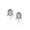 Silver Plated Valentine Pink Zircon Necklace Set