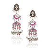 Silver Plated Kundala Kundan Jhumki Earrings