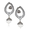 Silver Plated Kundala Zircon Chandelier Earrings