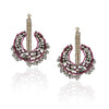 Silver Plated Kundala Kundan Chandbali Hoop Earrings