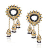 Gold Plated Kundala Iolite Studded Earrings