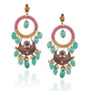 Gold Plated Kundala Chandbali Earrings