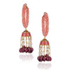 Gold Plated Kundala Pink Jhumki Earrings