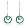 Silver Plated Kundala Kundan Chandbali Hoop Earrings