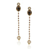 Gold Plated Kundala Smokey Earrings