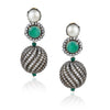 Silver Plated Kundala Victorian Earrings