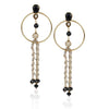 Gold Plated Kundala Tassel Chandelier Earrings